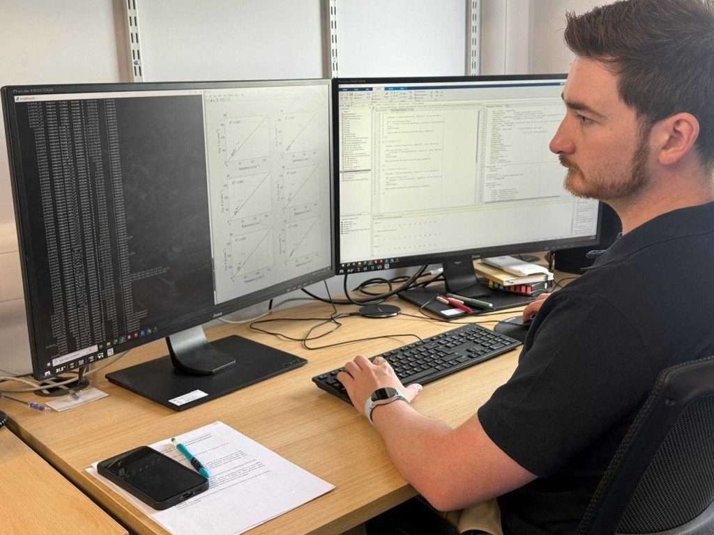 Laim Weaver in the lab