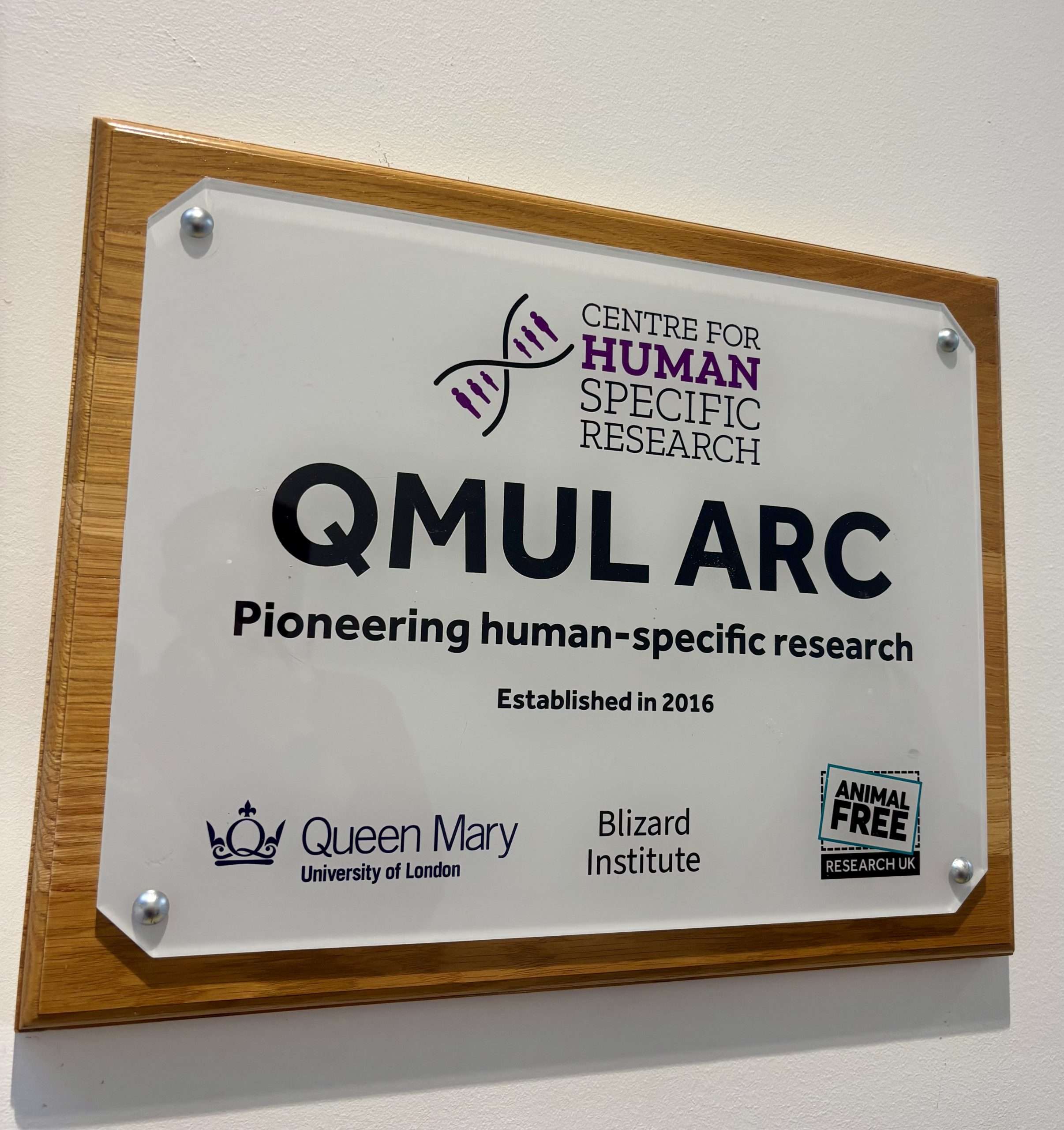 Queen Mary University of London ARC plaque